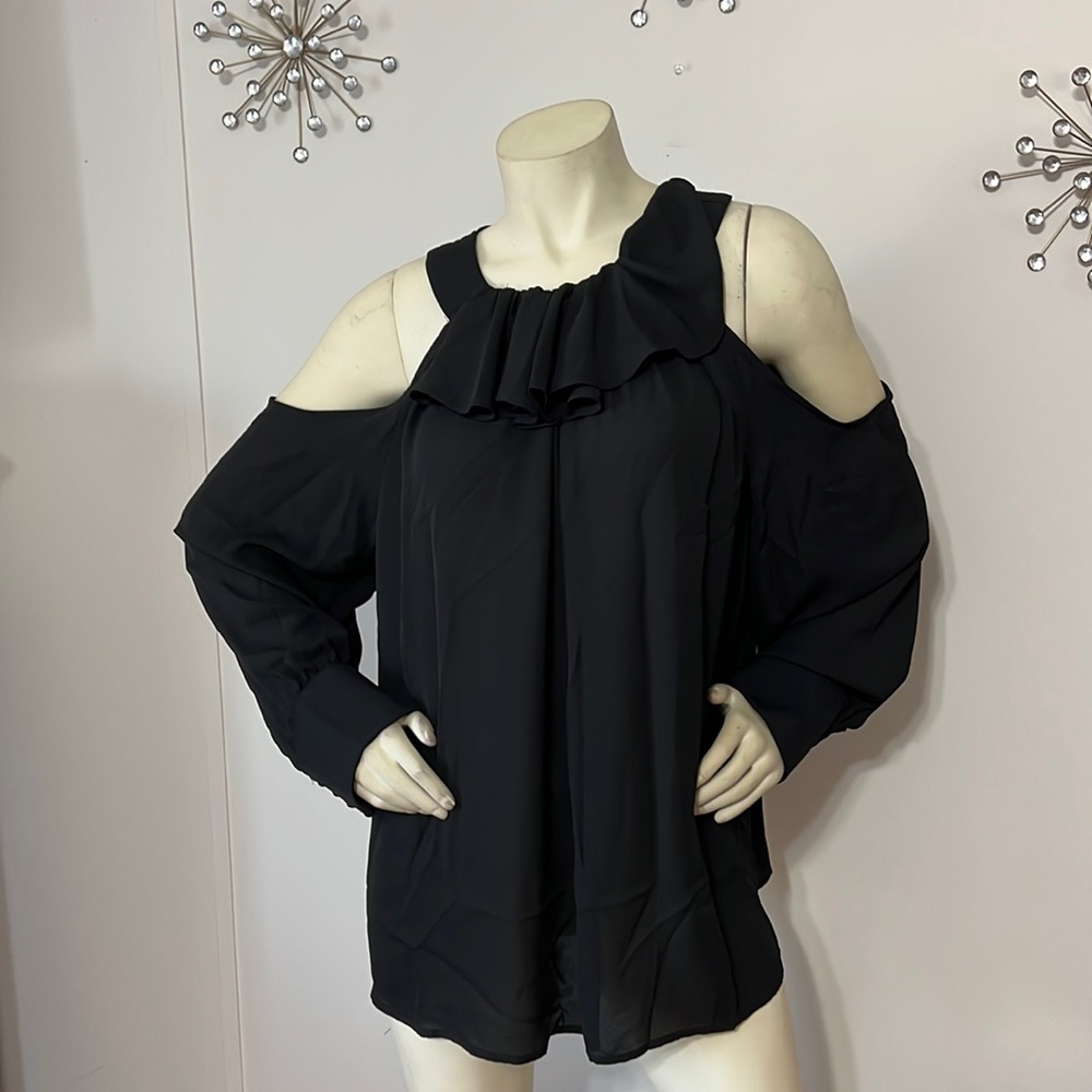 ASHLEY STEWARD Cold Shoulders Blouse